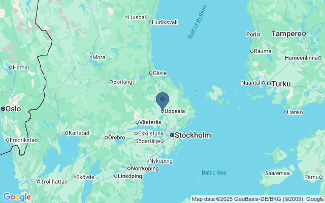 Kaart met locatie Kathedraal van Uppsala